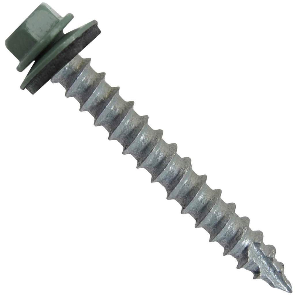 14x2 Metal Roofing Screws (Hemlock Green) (14X2 MRS CASE)