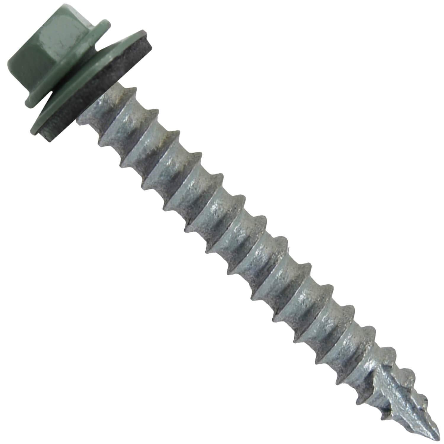 14x2 Metal Roofing Screws (Hemlock Green) (14X2 MRS CASE)