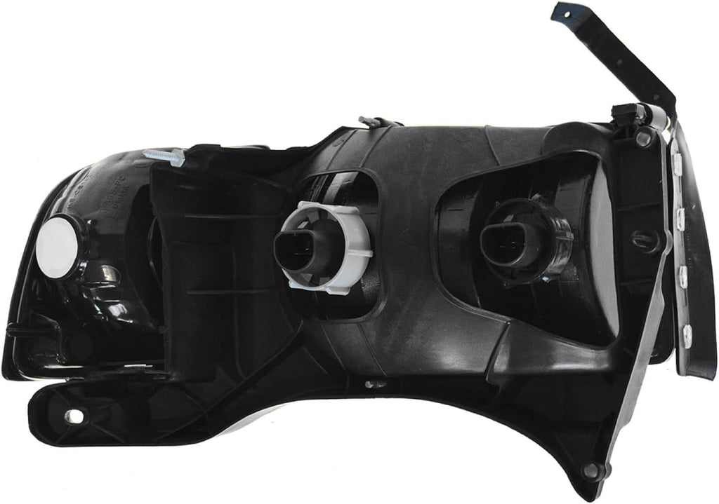 TRQ Driver and Passenger Side Headlight Assembly Set Compatible with 99-01 Dodge Ram 1500 Truck Sport Package 99-02 2500 99-02 3500