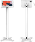 Tablet Kiosk Floor Stand, All Metal Rotate Lockable - Compatible with 10.9' iPad 10th, Pro 11' 1 2 3 4, Air 4 5, Air 11'(M2/M3/M4), iPad 11'(A16) - BSF301WA