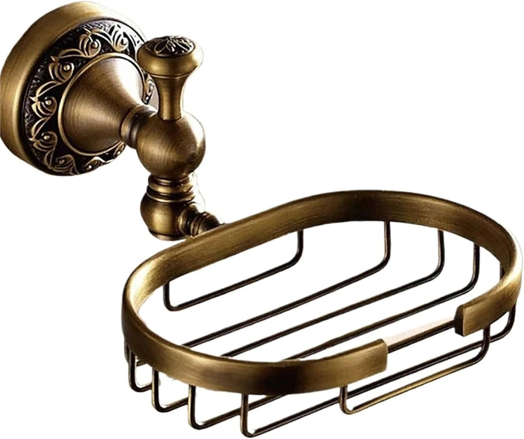 Bathroom Accessories Antique Brass Collection, Towel Ring, Paper Holder, Toilet, Coat Hook, Bath Rack, Soap Dish(Soap Basket)