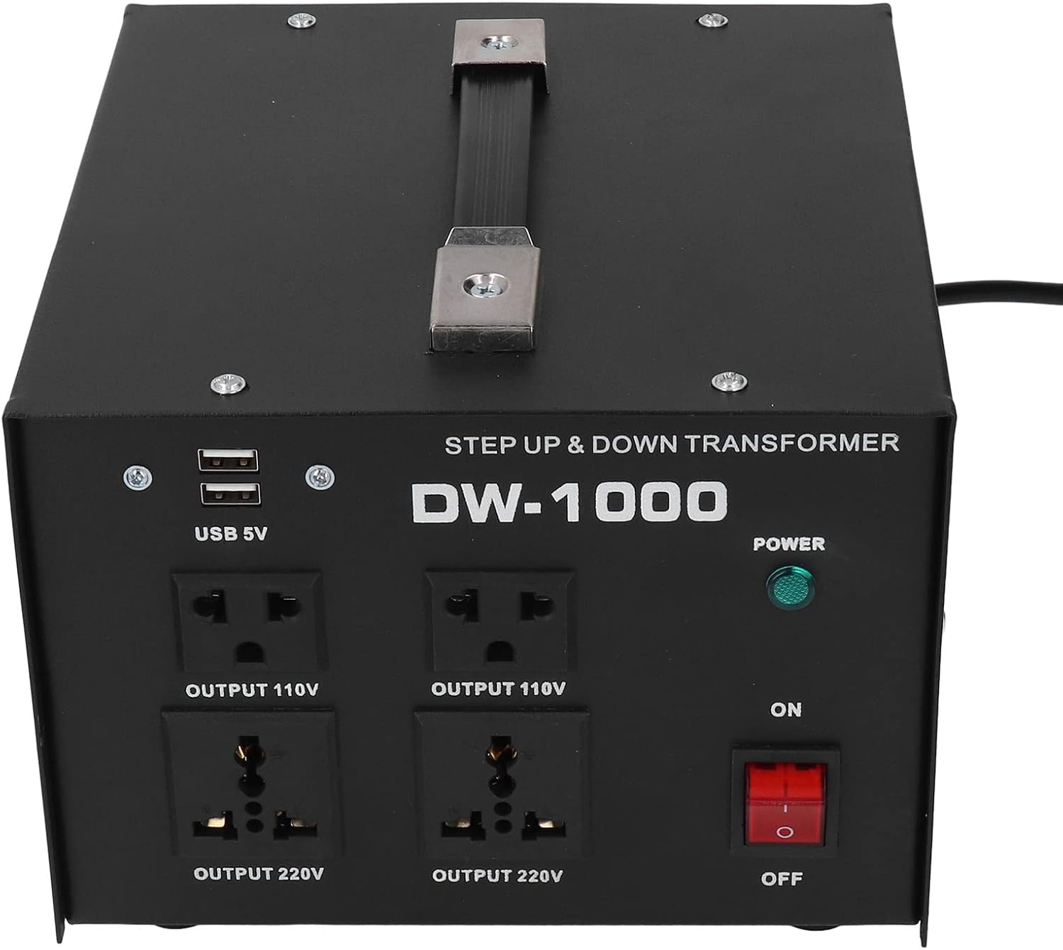 1000W Voltage Converter, Overload Power Supply, Pure Copper Transformer for Home Appliances, 110V to 220V, 220V to 110V, Portable, Multiple Protection, Easy Storage