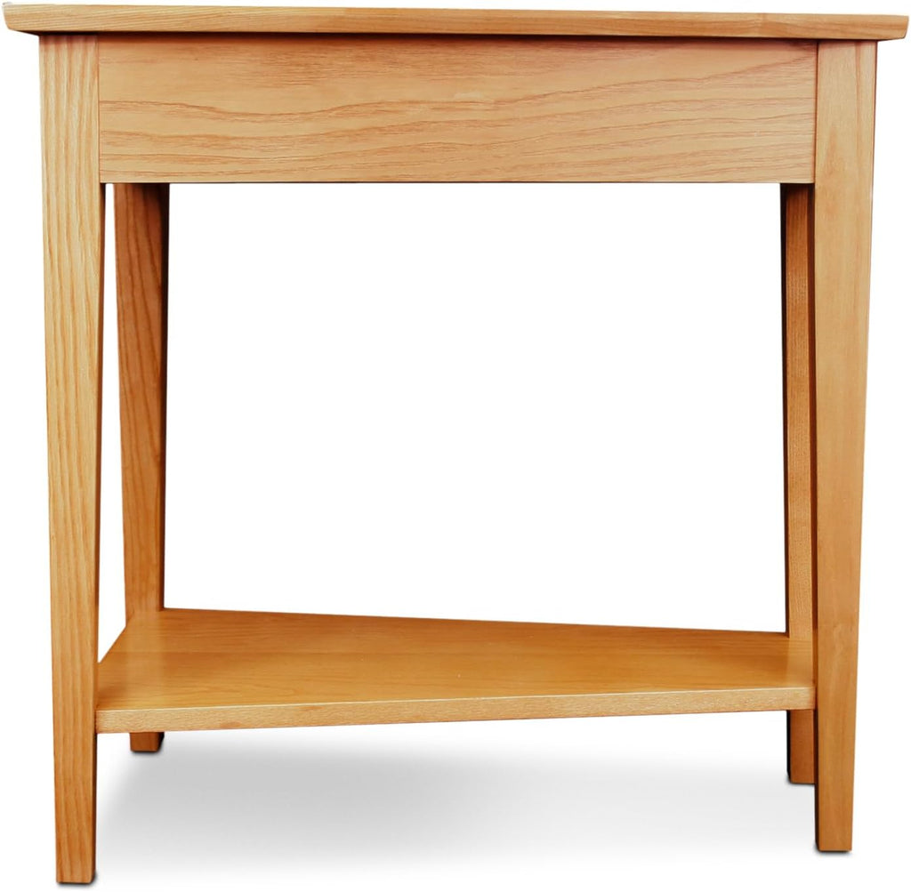 Leick Home 10074-DS Recliner Wedge Side Table with Shelf, Desert Sand