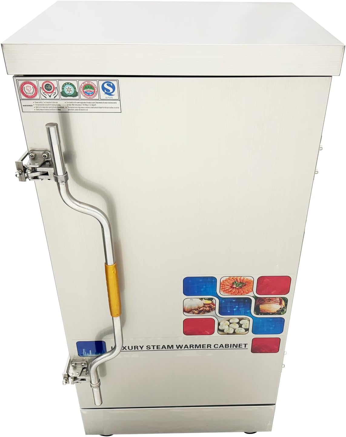 Commercial Electric Food Steamer Multi-function Stainless Steel Steam Warmer Cabinet with 12 Trays 110V 12KW 0.02Mpa Max Pressure