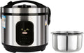 Rice Cooker (2-5L) 304 Stainless Steel Inner Pot, Intelligent Insulation, Make Rice & Steam Food & Vegetables, 220-240V US/EU Power(4L)