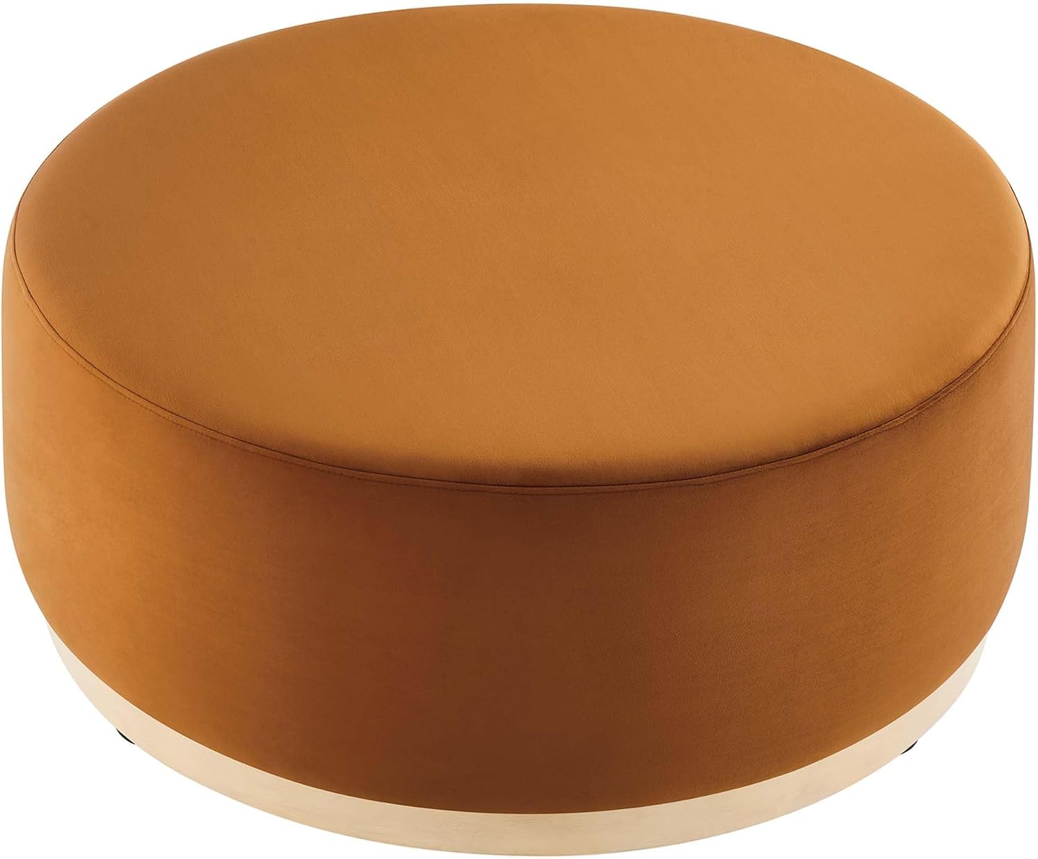 Modway Large 38' Round Performance Velvet Upholstered Upholstered Ottoman