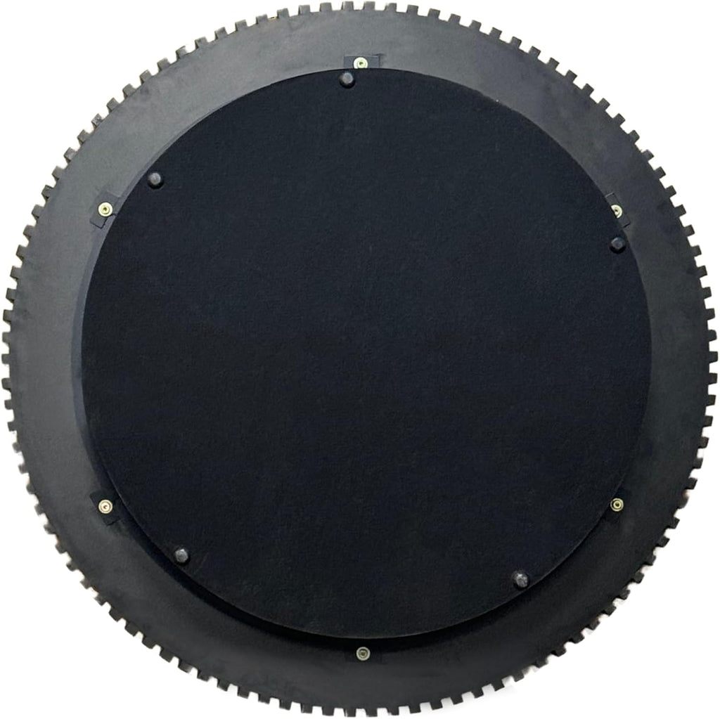 39.37' Round Coffee Table with Storage for Living Room Wood Coffee Table Contemporary Circle Center Table for Apartment, Easy Assembly, Black