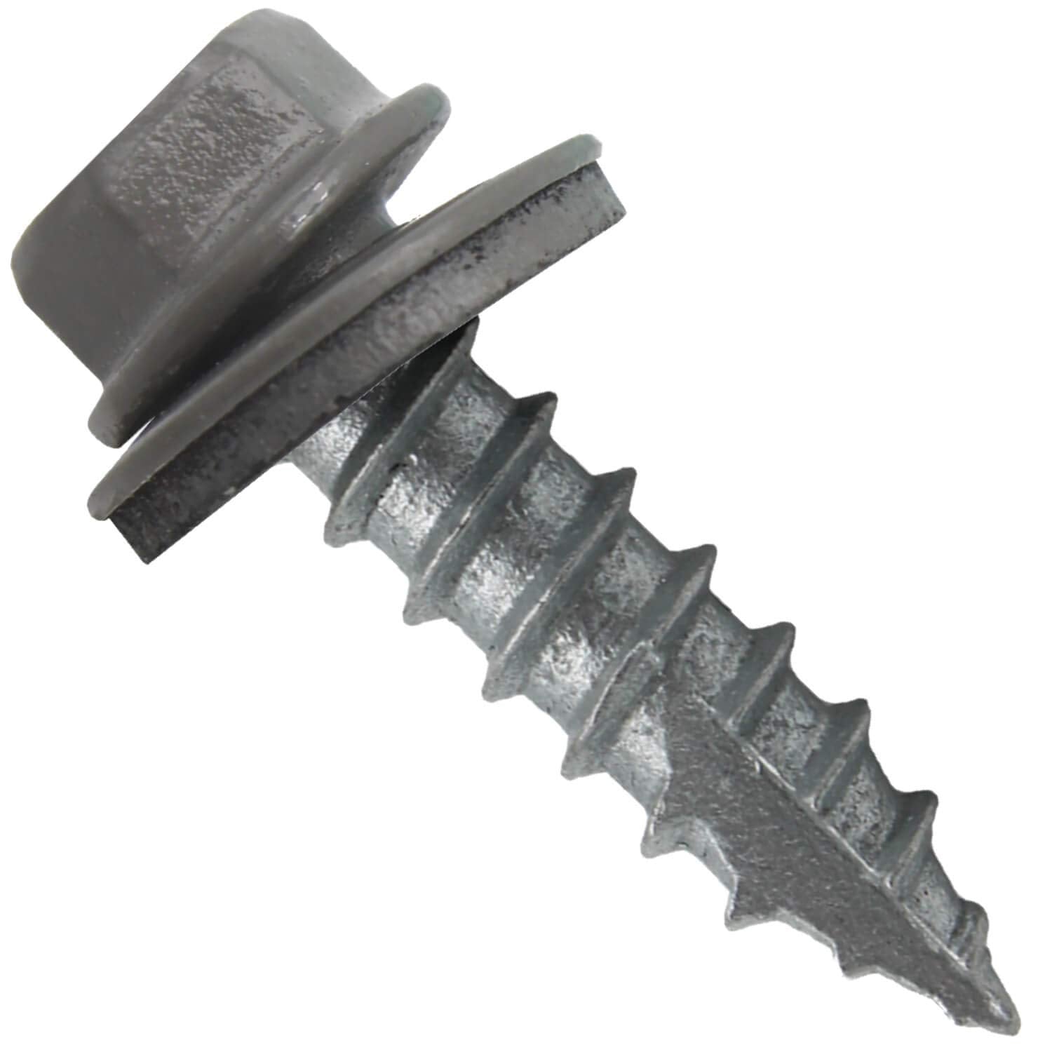 #14 Metal Roofing Screws: (1000) Screws x 1' Charcoal Hex Head Sheet Metal Roof Screw. Self Starting/Tapping Metal to woodsheet Metal Screws with EPDM Washer. for Corrugated Roofing
