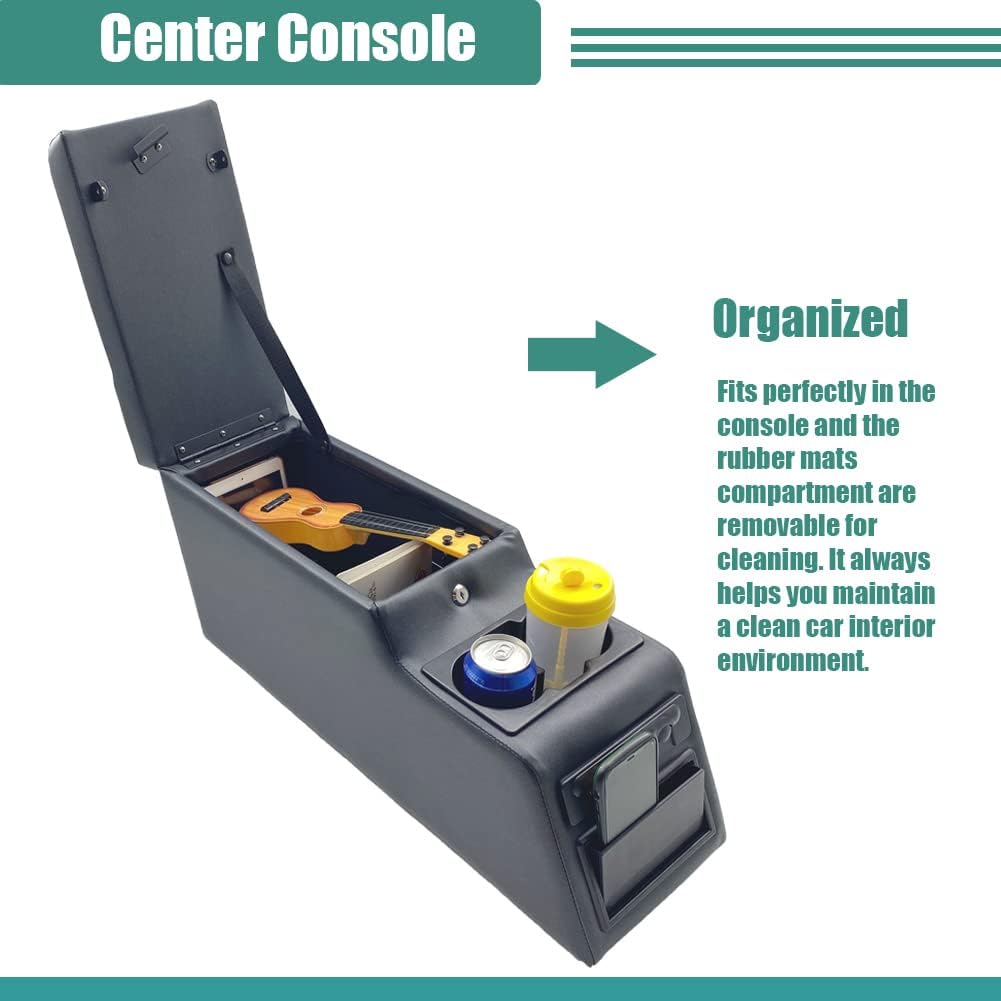 31515 Denim Black Deluxe Locking Center Console for Jeep CJ-5 1976-1983, CJ-7 1976-1986, Wrangler YJ 1987-1995