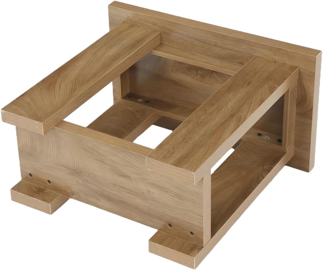 LITTLE TREE 2-Tier Side Table, Set of 2 Farmhouse End Table with Storage Shelves, Small Nightstand Wooden Beside Table Bed Side Table for Small Spaces, Living Room, Bedroom, Brown