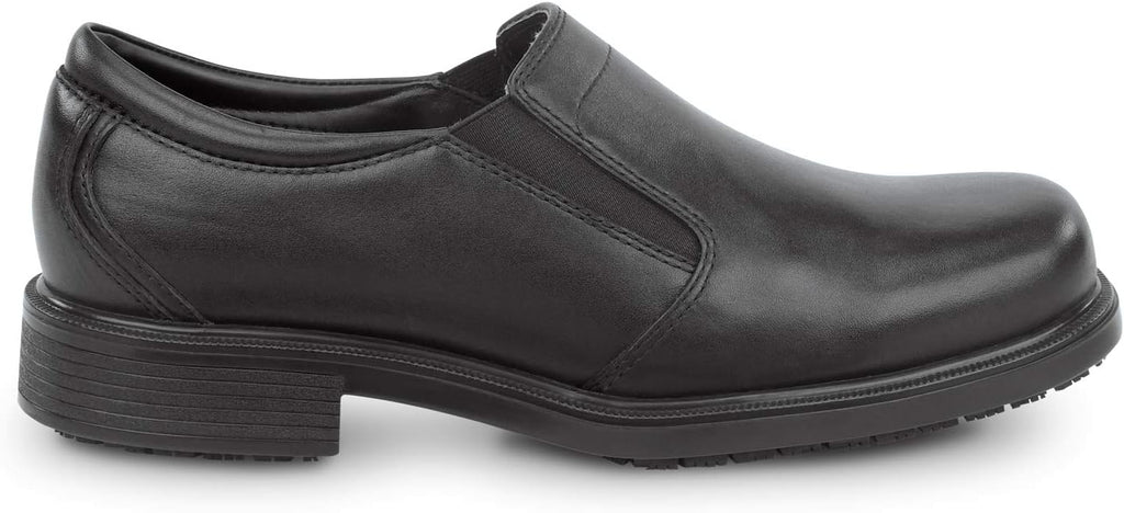 ROCKPORT WORKS Men's Ontario, Black, Twin Gore Dress Style Slip Resistant Soft Toe Work Shoe
