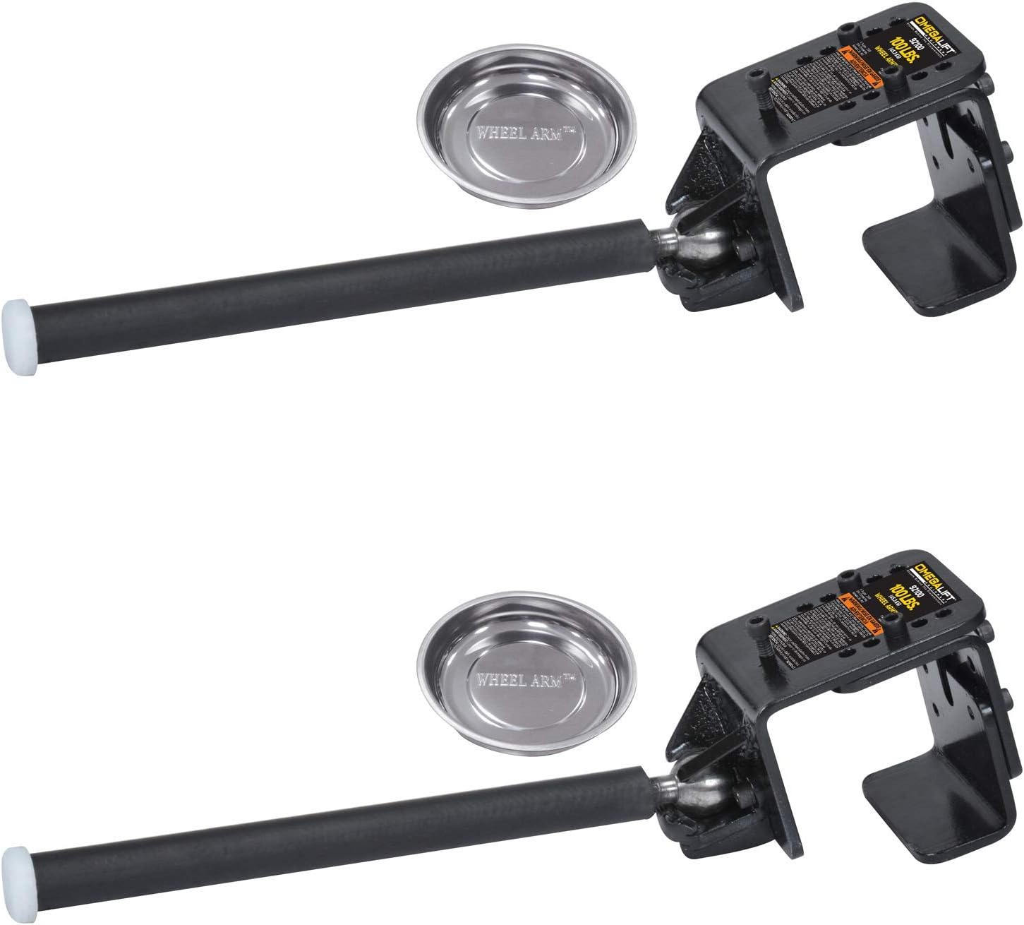 Omega Lift 92100 Wheel Arm Kit 2 Pack - Hanging Tires on Post Lift Arm for Car Tire Rotation Changer Brake Jobs and more
