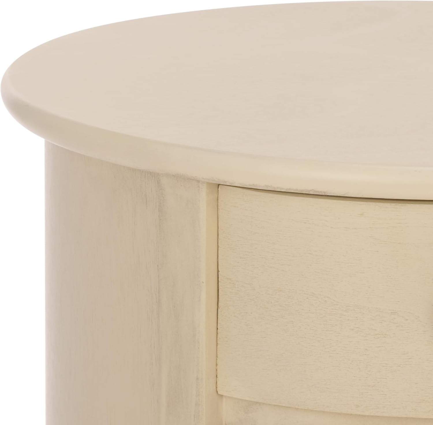 SAFAVIEH Furniture - Tabitha 1-Drawer Accent Table - Sand - Solid Wood - Farmhouse Storage Design - Ideal for Living Room, Entryway, Home Office, 17.7'W x 17.7'D x 26'H - Fully Assembled (AMH5712G)