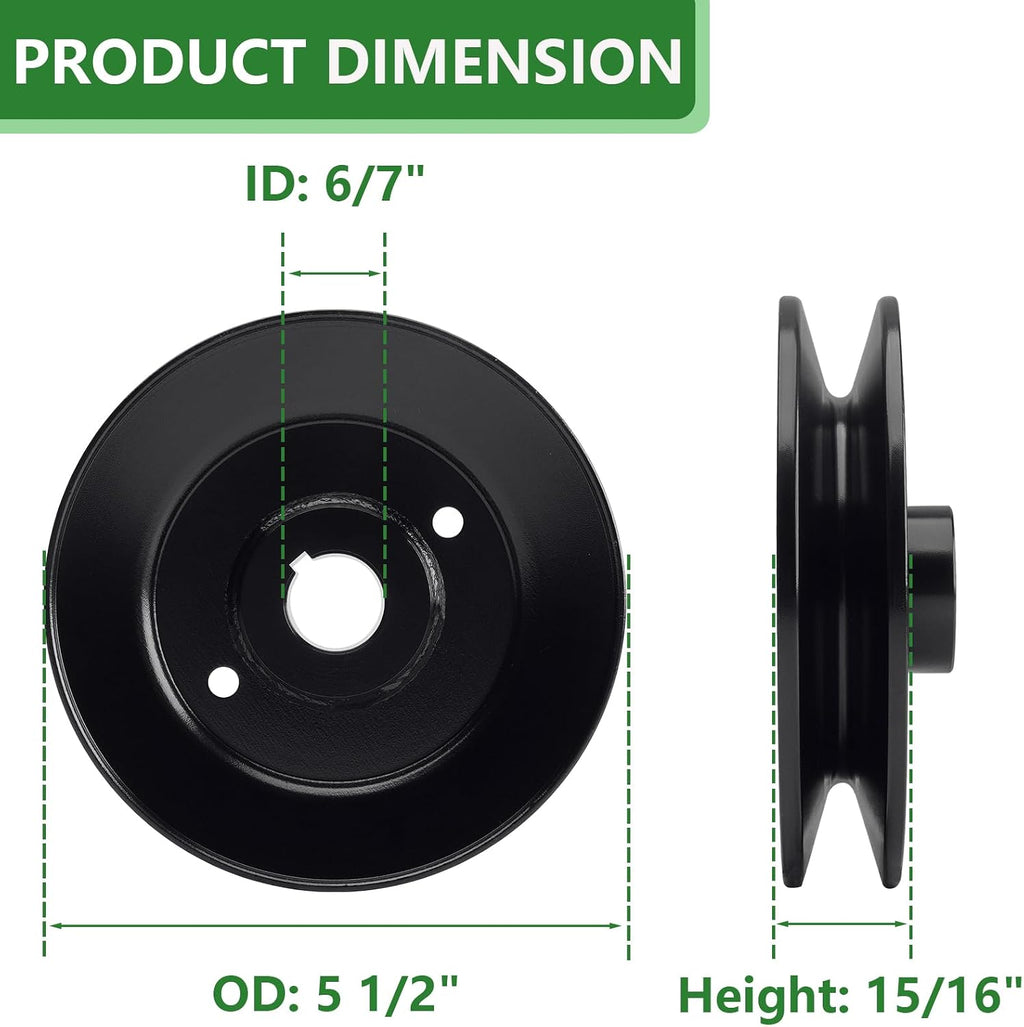 037-2000-00 Bad Boy Spindle Assembly 037-2050-00 with 033-4820-00 Pulley Fit for Bad Bo y MZ, MZ Magnum 42 48 inch Deck Mower (3 Pack)