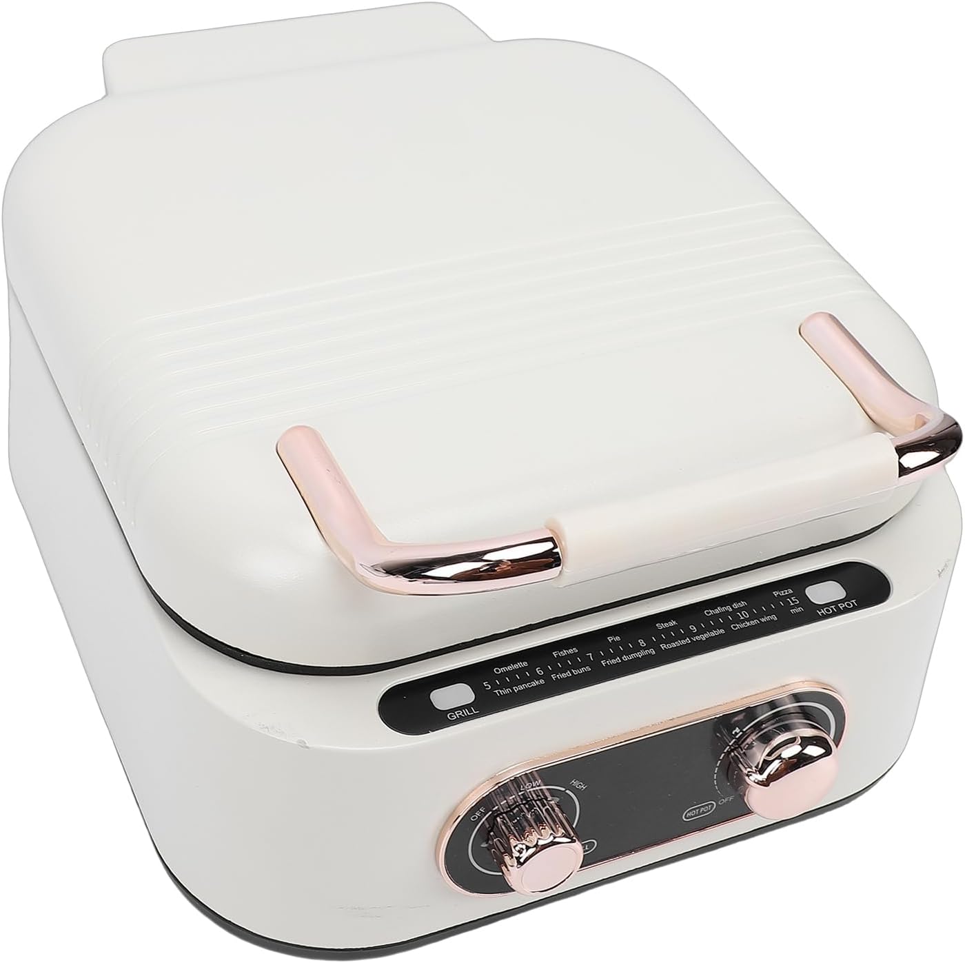 Sided Electric Griddle Nonstick Pancake Maker Hot Pot Steam Fryer for Small Kitchens Compact Multi Functional