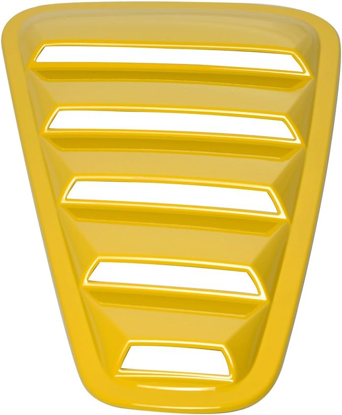Pre Painted Window Delete Panels Compatible with 2005-2009 Ford Mustang V6, Factory Style Screaming Yellow #D6 ABS Plastic Sun Rain Shade Guard Wind Vent Air Deflector by IKON MOTORSPORTS, 2006 2007