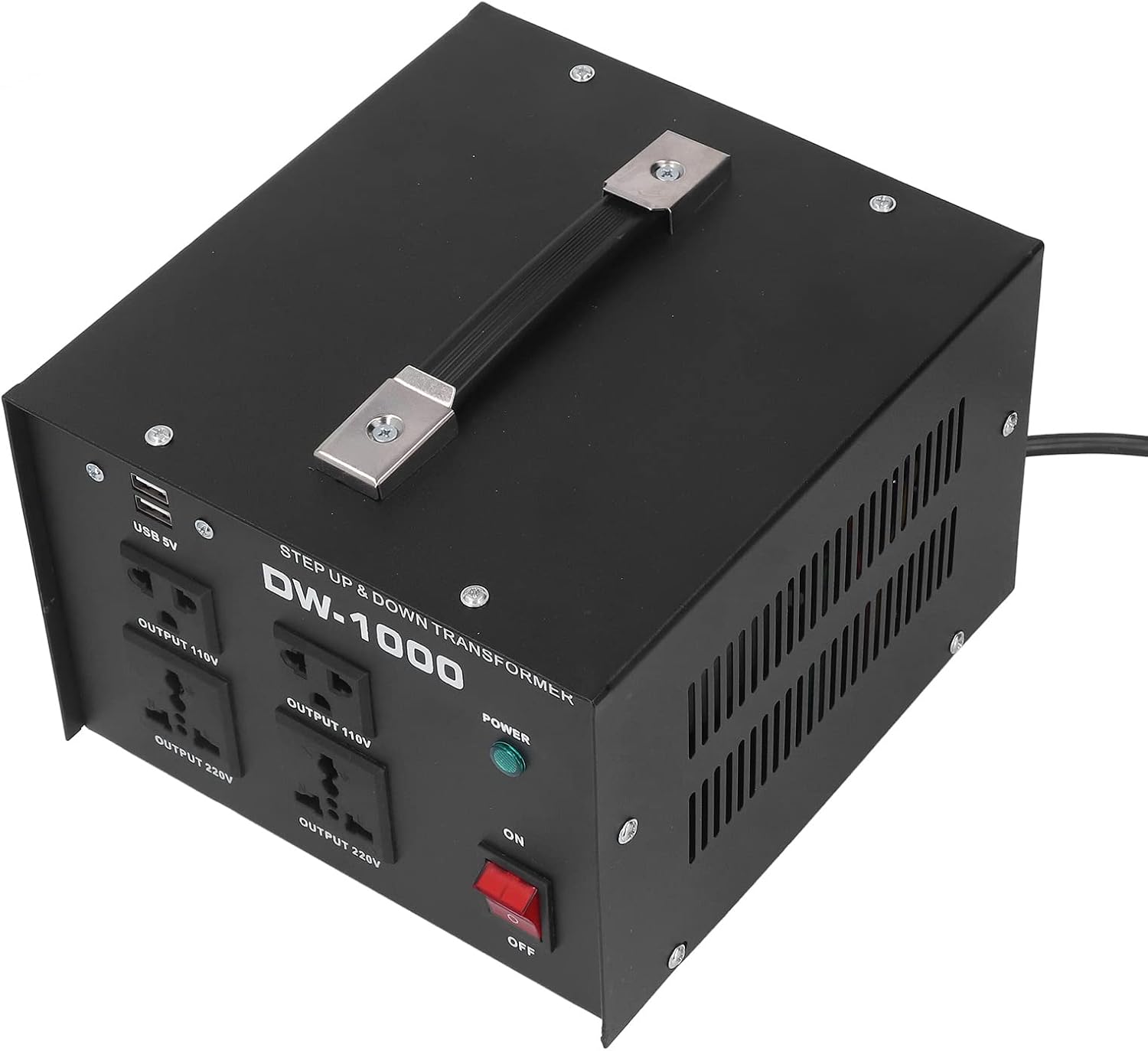 1000W Voltage Converter, Overload Power Supply, Pure Copper Transformer for Home Appliances, 110V to 220V, 220V to 110V, Portable, Multiple Protection, Easy Storage