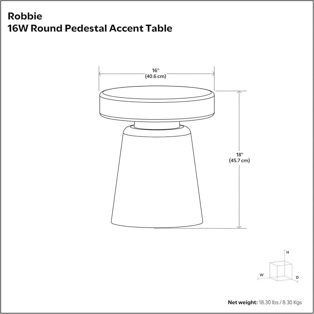 SIMPLIHOME Robbie Accent Table - 16 inch Wide Solid Mango Wood End Table in Distressed White Wash, Boho Contemporary Rustic Side Table for Living Room or Bedroom with Multipurpose Function, Assembled