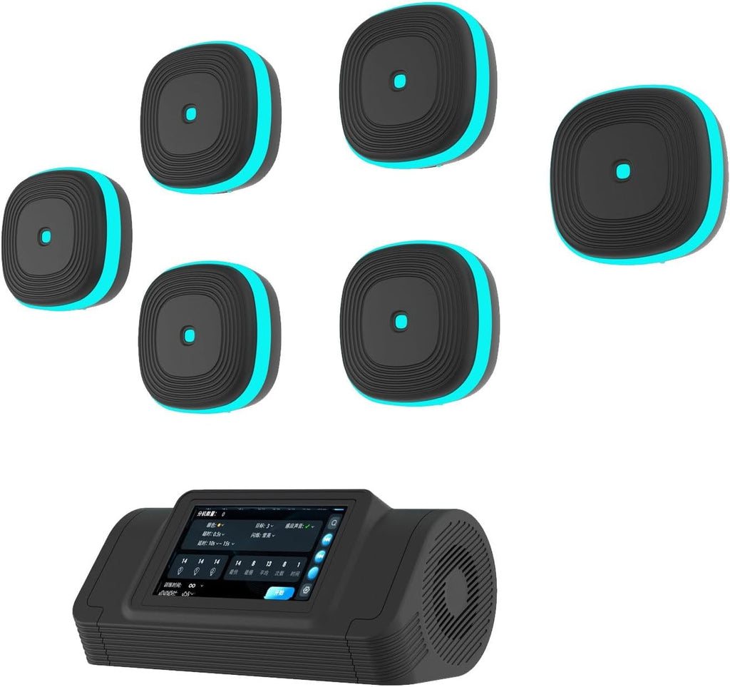 Split Music Boxing Machine, with Led Colored Lights Strip/Dual Channel Music Speakers,for Adults/Children Concentration Agility Training,6Target