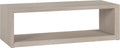 Henn&Hart 58' Rectangular Coffee Table with Open Storage Shelf for Living Room, Family Room, or Office, Beech White