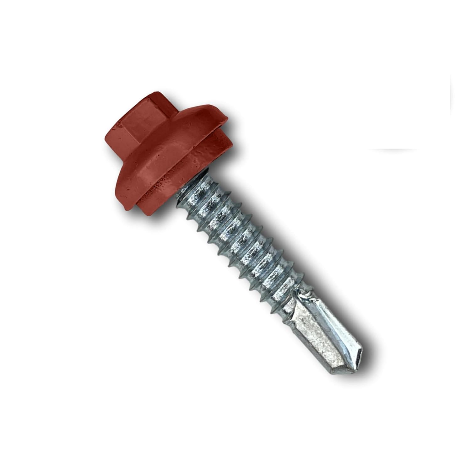 EAGLE 1 Long-Life Metal Roofing Screws: #14 x 1.25 Dome Cap Metal Building Screws (250-Count), Self-Drilling Tip, EPDM Washer, Multiple Colors/Includes 5/16' Magnetic Hex Bit Driver (Barn Red, 250)
