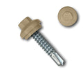 EAGLE 1 Long-Life Metal Roofing Screws: #14 x 1.25 Dome Cap Metal Building Screws (250-Count), Self-Drilling Tip, EPDM Washer, Multiple Colors/Includes 5/16' Magnetic Hex Bit Driver (S. Tan, 250)