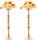 VEVOR 24PCS 50cm/19.7' Tall Wedding Flower Vase, Metal Wedding Centerpiece, Gold Floral Arrangement Stand Display Rack for Tables Wedding Dinner Party, Anniversary Ceremony Birthday Event Decor