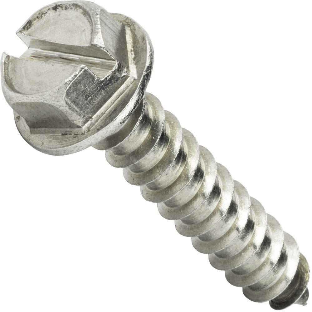 #10 x 2 Hex Head Sheet Metal Screws Self Tapping Stainless Steel Qty 250