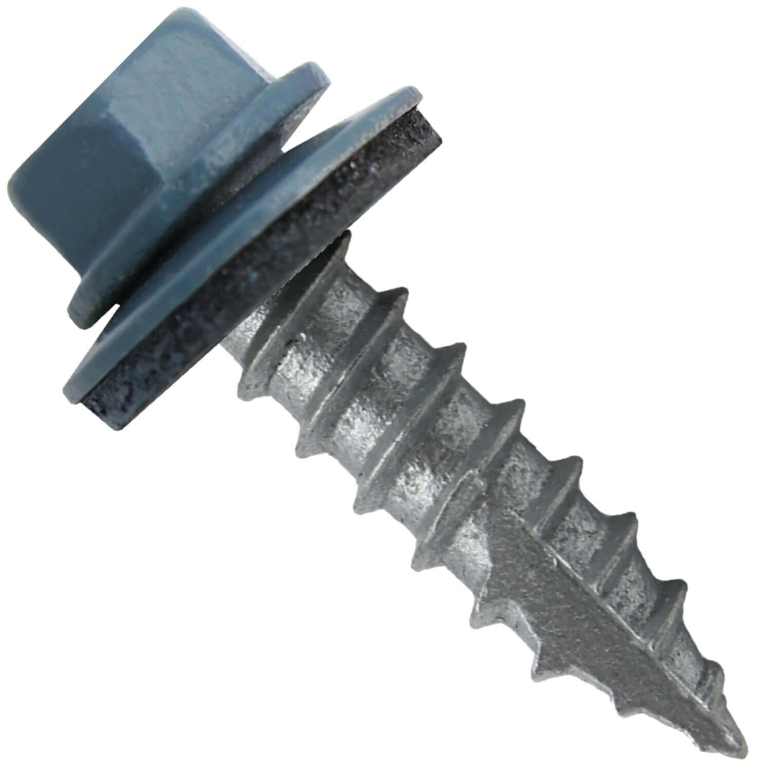 #14 Metal Roofing Screws: (1000) Screws x 1' Ocean Blue Hex Head Sheet Metal Roof Screw. Self Starting/Tapping Metal to woodsheet Metal Screws with EPDM Washer. for Corrugated Roofing