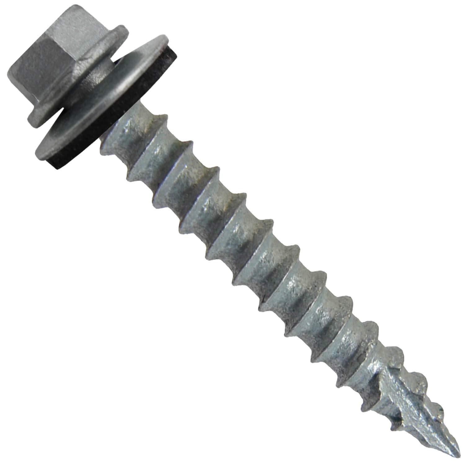 #14 Metal Roofing Screws: (750) Screws x 1-1/2' Galvanized Hex Head Sheet Metal Roof Screw. Self Starting Metal to Wood Sheet Metal Screws with EPDM Washer. for Corrugated Roofing
