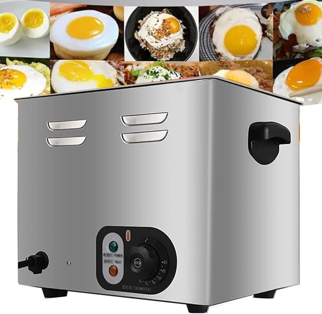 Commercial Egg Boiler Machine, 45 Egg Capacity Restaurant Automatic Egg Boiler Steamer, 110V-220v/50hz, with Mesh Basket, Timing Function, 30-110℃ Temperature Control, Egg Cooker