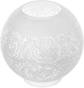 B&P Lamp® 8' Ball Style Gas Shade With Etched And Clear Filigree Design