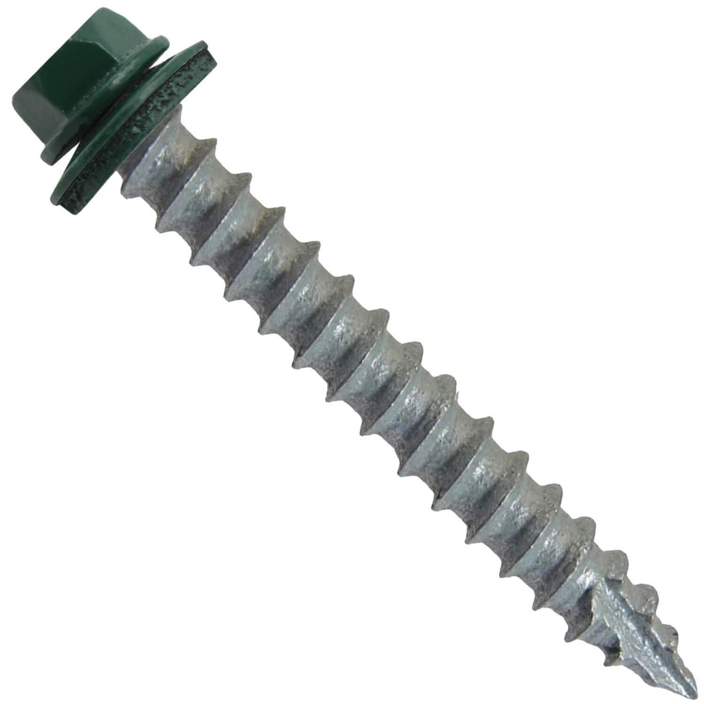 14x2 Metal Roofing Screws (Ivy Green) (14X2 MRS CASE)