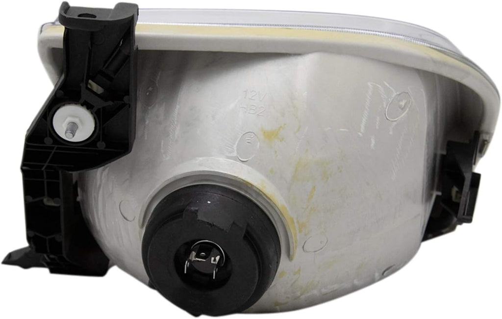 TRQ Driver and Passenger Side Headlight Assembly Set Compatible with 01-04 Toyota Sequoia 04 Toyota Tundra Crew Cab