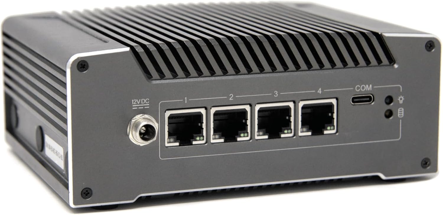 Protectli Vault V1410-4 Port, Micro Appliance/Mini PC - N5105, 4X 2.5G NICs, 8GB LPDDR RAM on-Board, 32GB eMMC on-Board