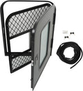 labwork 30(W) x 36(H) Passenger RV Entry Door with Radius Corners on Top and Square Bottom with Screen Door and Window Black