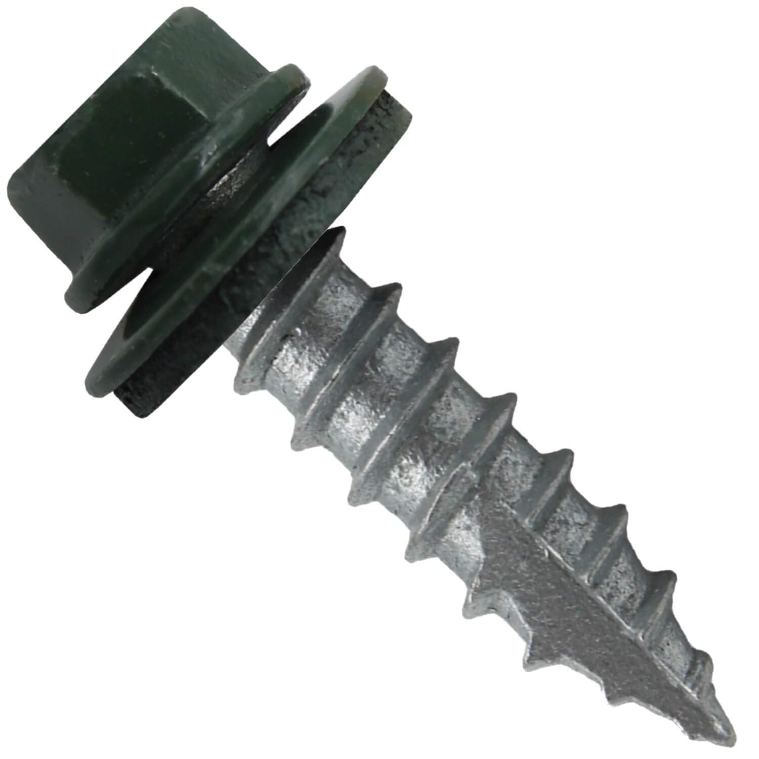 #14 Metal Roofing Screws: (1000) Screws x 1' Evergreen Hex Head Sheet Metal Roof Screw. Self Starting/Tapping Metal to woodsheet Metal Screws with EPDM Washer. for Corrugated Roofing
