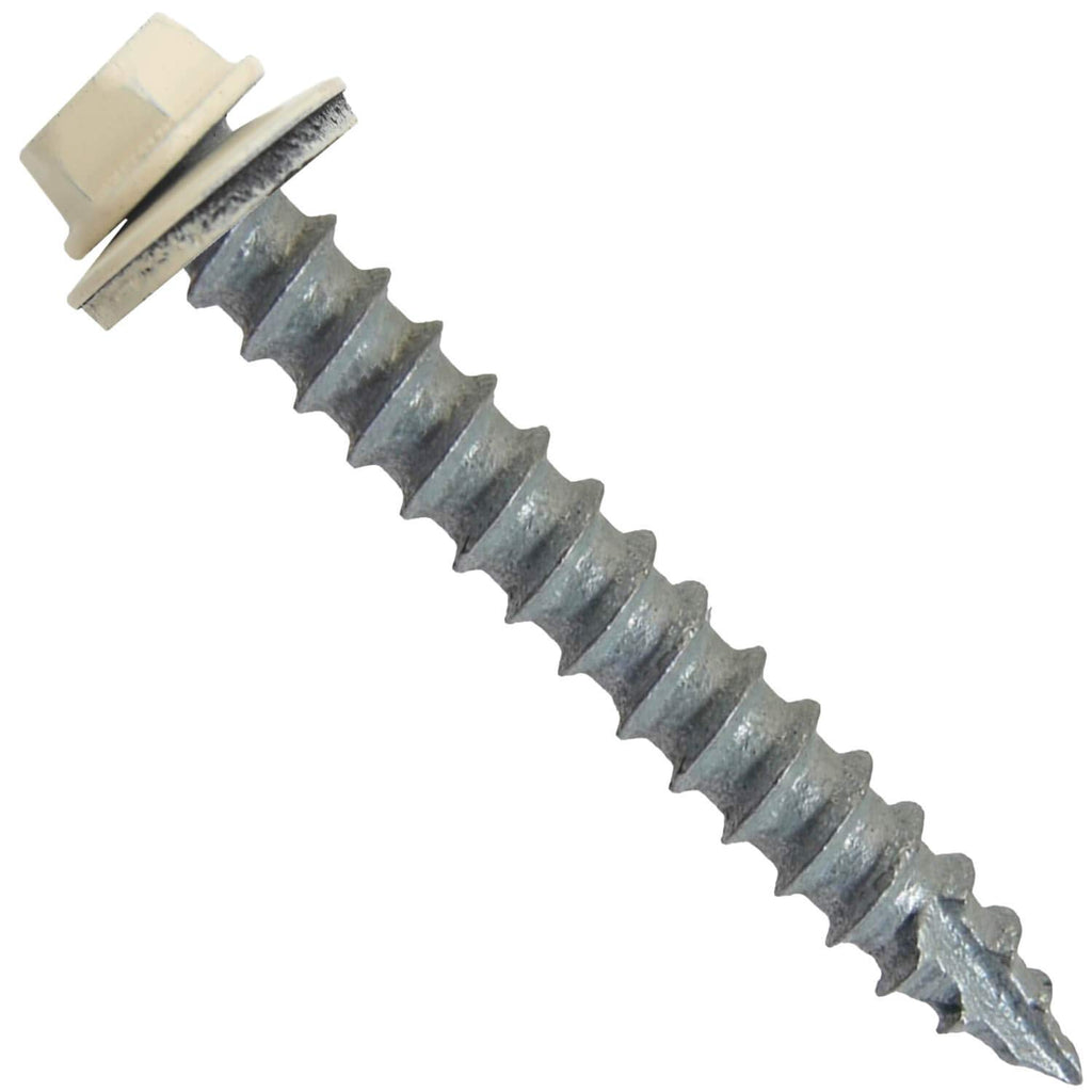 14x2 Metal Roofing Screws (Ivory) (14X2 MRS CASE)
