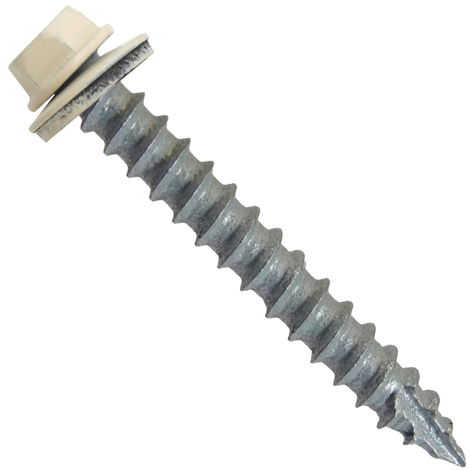 14x2 Metal Roofing Screws (Ivory) (14X2 MRS CASE)
