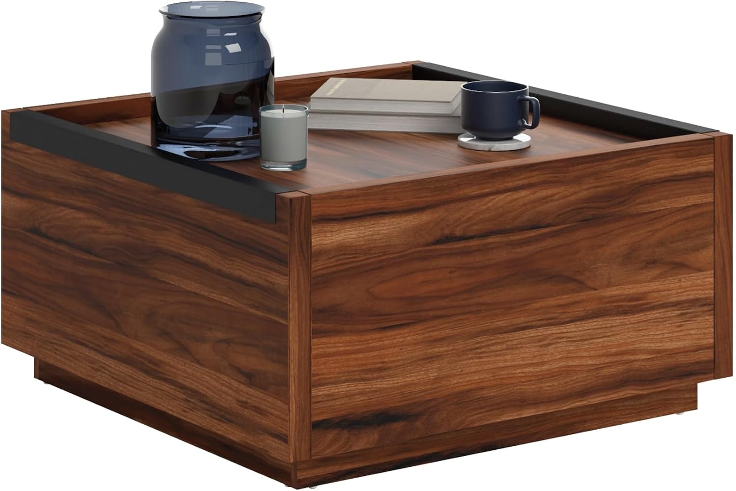 Sauder Manhattan Gate Modern Square Coffee Table, Blaze Acacia Finish