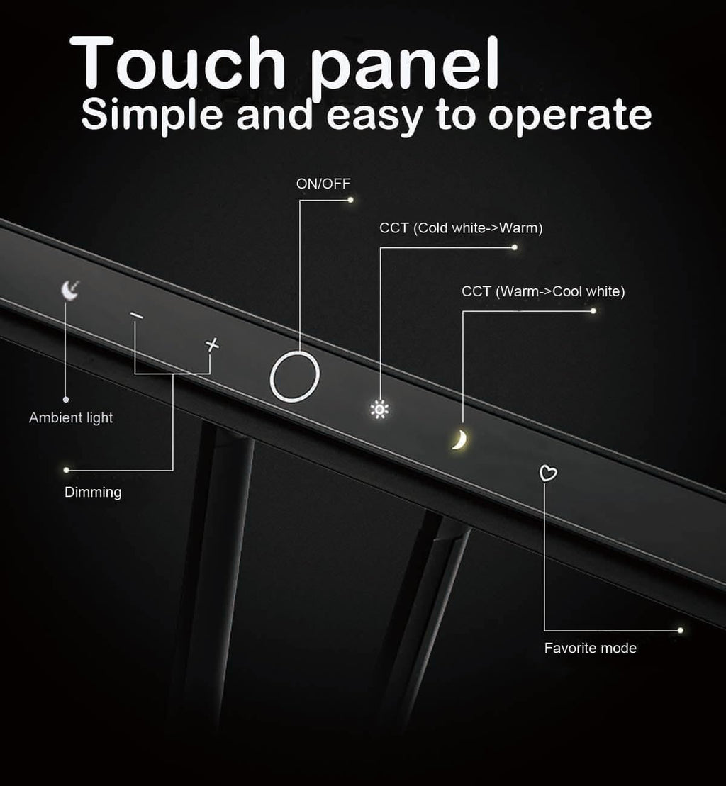 Professional LED Piano Lights for Upright Piano - Piano Lamps with Ambient Light, Favorite Mode, Eye-Care, 5 Levels Color Temperatures, 5 Levels Dimming, Steady Base, Black(Updated Version)