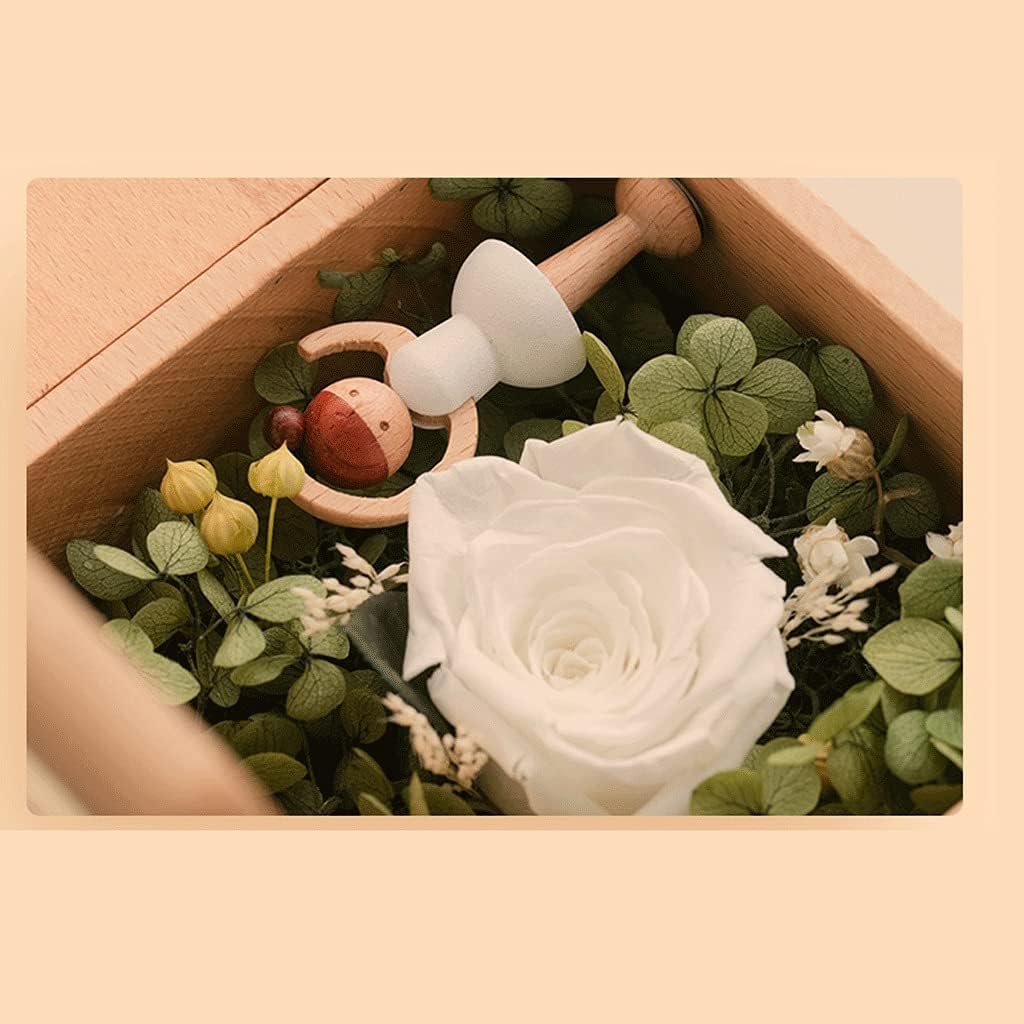 Music Box Eternal Flower Musical Box Rotating Music Boxs Dancing Princess Ballet Wooden Girl Birthday Valentine's Day Gift (Size : A)
