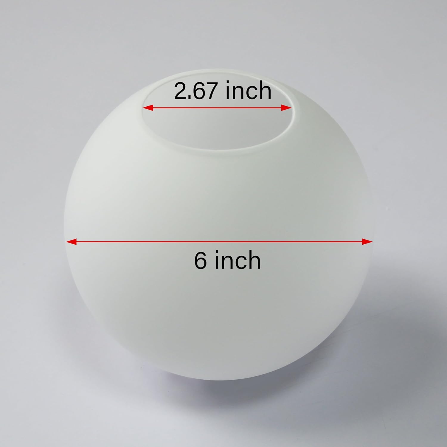 KoKo&Yukina 3 Light Globe Glass Pendant Light & 6 Inch Milk White Glass Globes Shade Frosted Replacement Glass Shades - 2.67' Fitter