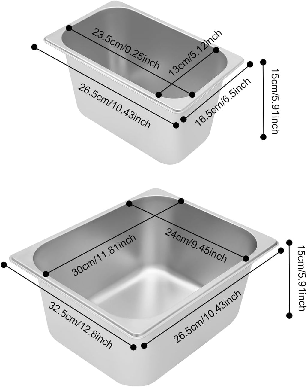 3-Pan Commercial Steam Table, Electric Bain Marie Food Warmer 600W Stainless Steel Countertop Buffet Food Warmer Container 21.6Qt with Lid and Tap for Catering, Restaurant, Buffets