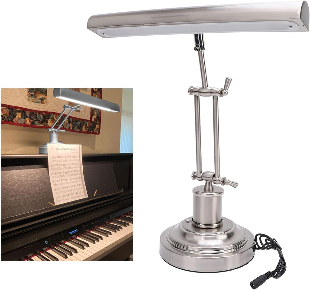 GOWENIC Music Stand Light, Clip On Piano Lights, 12W LED Touch Dimming Piano Light Lamp for Upright Piano, Home, Office, 3 Color Modes, No Flicker Eye Safety (US Plug)