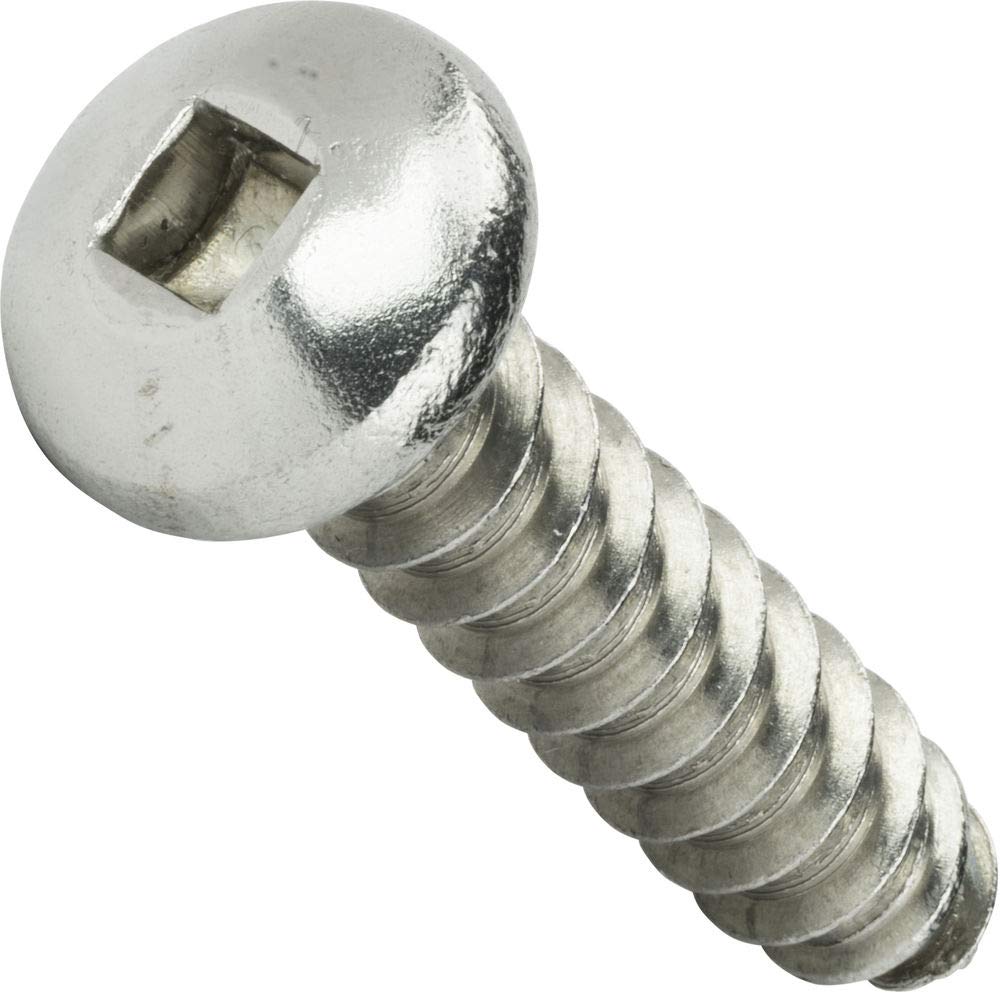 #10 x 2 Square Drive Screws Self Tapping Pan Head Sheet Metal Stainless Qty 250
