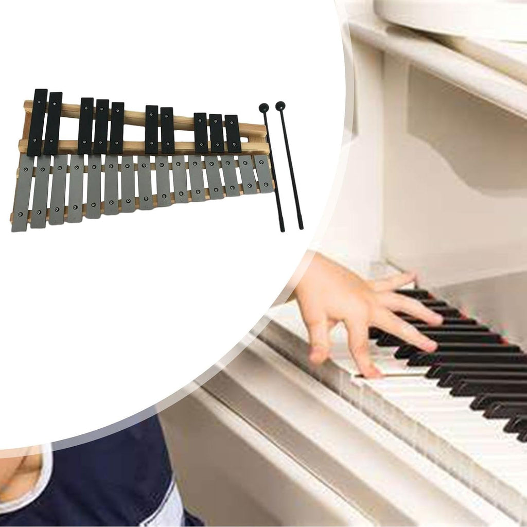 25 Note Glockenspiel Percussion Instrument Wood Xylophone for Kids Montessori Music Lessons Home Outdoor Performance