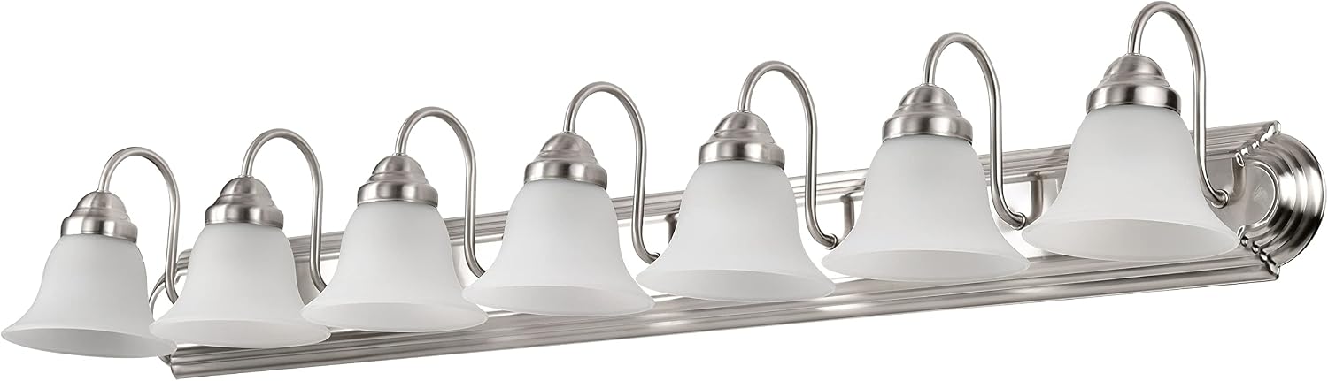 Nuvo Lighting 60/3283 Traditional Seven Light Vanity from Ballerina Collection in Pwt, Nckl, B/S, Slvr. Finish
