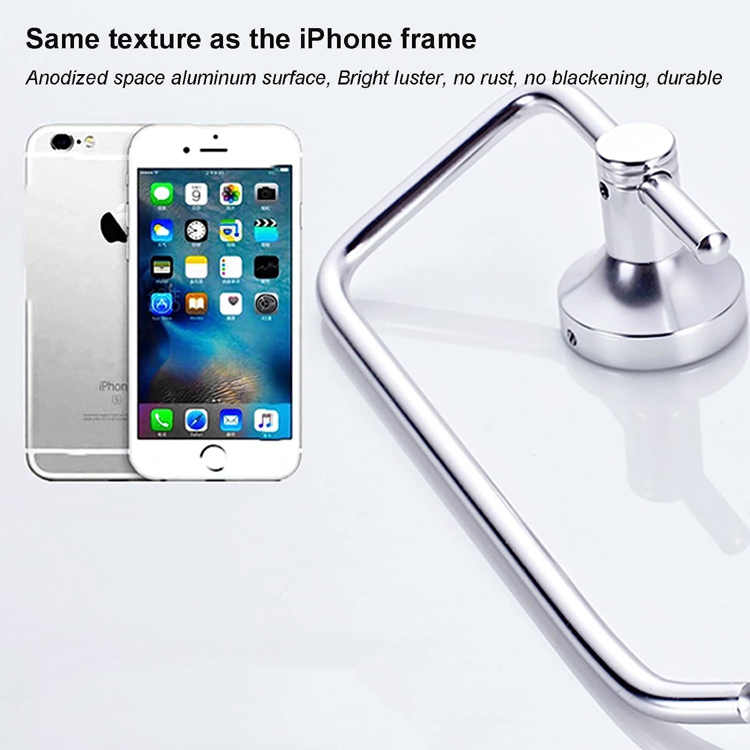 Towel Rings for Bathroom, Aviation Aluminum Towel Holder Hand Towel Ring Hanging ?Round Hanger Polished Chrome Contemporary Style Bathroom Accessories for Bathroom, Kitchen, Hotel, Toilet