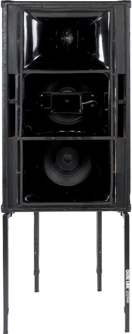 QUIK LOK - WS550 Heavy Duty Multi-Function T-Stand - Adjustable Width and Height Steel Utility Stand for Audio Mixers, DJ Coffins, Keyboards, and Studio Gear, Black
